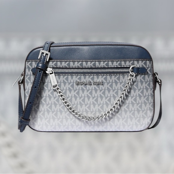 NEW Michael Kors Blue and White Crossbody Bag - Picture 1 of 10